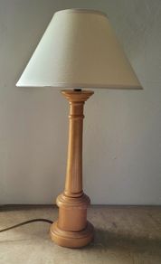 Vintage wood turned lamp