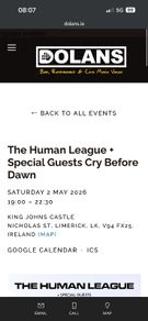 Human League Tickets