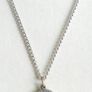 Vintage St. Bernadette Sliding  Catholic Circle Pendant and chain Image 3