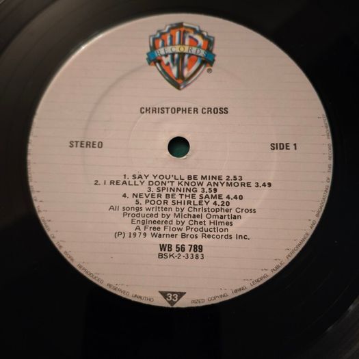 Christopher Cross - Christopher Cross Irish Pressing