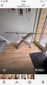 Glass Hall table