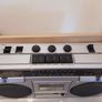 retro 1980s japanese silver radio Image 4