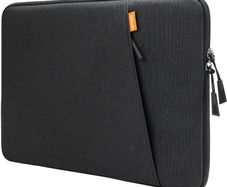 Laptop Sleeve for 13.3-Inch MacBook Air/Pro, 14-Inch MacBook Pro 2021 M1, 13-13.6 Inch Notebook, Waterproof Shock Resistant Bag Case with Accessory Pocket (Black)
