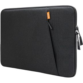 Laptop Sleeve for 13.3-Inch MacBook Air/Pro, 14-Inch MacBook Pro 2021 M1, 13-13.6 Inch Notebook, Waterproof Shock Resistant Bag Case with Accessory Pocket (Black)