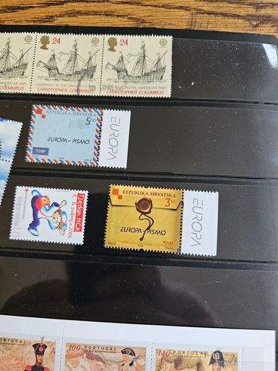 World Stamps UK USA France Denmark New Zealand Swiss India Bermuda Croatia Portugal