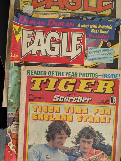 10 x Vintage 1980s Comics Lot  Eagle Tiger 2000AD Crunch Duran Duran