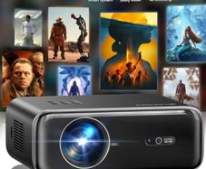 Smart 4K Projector,1200ANSI FHD 1080P Portable Projector,HDR10 Short Throw Auto Focus/Keystone WiFi6 Bluetooth 50% Zoom Home Cinema Projectors for Bedroom,Outdoor,Gifts