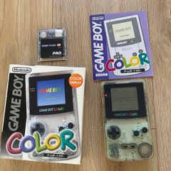Nintendo Gameboy Color CGB-001 Color Clear Boxed with Manual and Flash Card 4GB