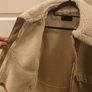 ASOS DESIGN borg collar oversized flight jacket in cream size S Image 6