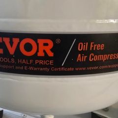 VEVOR Vertical Air Compressor 6.6 Gallon Ultra Quiet Oil-Free Air Compressor 30L Tank Silent Air Compressor 850W Oil Free Compressor Low Noise