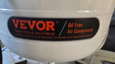 VEVOR Vertical Air Compressor 6.6 Gallon Ultra Quiet Oil-Free Air Compressor 30L Tank Silent Air Compressor 850W Oil Free Compressor Low Noise
