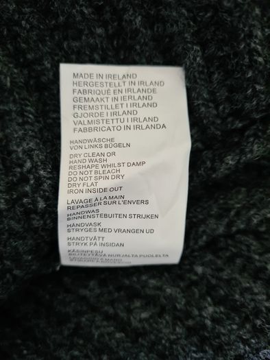 Fisherman out of Ireland Merino & Cashmere Wool cardigan size medium M