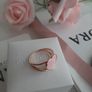 New genuine pandora pink enamel heart ring Image 3
