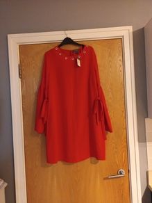Primark Red Dress.  S. 14..  B.N.W.T