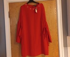 Primark Red Dress.  S. 14..  B.N.W.T
