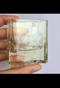 Small Vintage Etched Crystal Cup / Vase