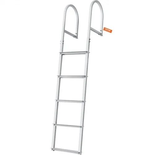 Dock Ladder, Removable 5 Steps, 500 lbs Load Capacity, Aluminum Alloy Pontoon Boat Ladder with 3.1'' Wide Step & Anti-Slip Design Pedal,