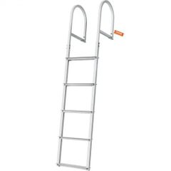 Dock Ladder, Removable 5 Steps, 500 lbs Load Capacity, Aluminum Alloy Pontoon Boat Ladder with 3.1'' Wide Step & Anti-Slip Design Pedal,