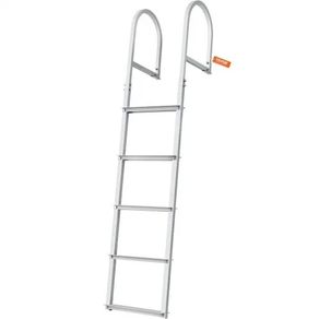 Dock Ladder, Removable 5 Steps, 500 lbs Load Capacity, Aluminum Alloy Pontoon Boat Ladder with 3.1'' Wide Step & Anti-Slip Design Pedal,