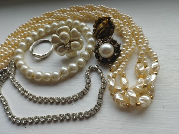 A lot of costume jewelry.