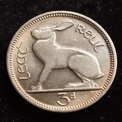 Ireland - 1968 - 3 Pence - Hare - KM.12a - UNC - [253]