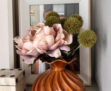 Faux flowers in Vase