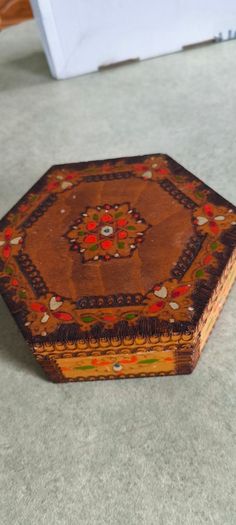 Antique Vintage Wooden Wood Box Holder Case Chest