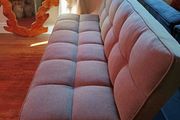 Dark Grey Modern Folding 3 Seater Fabric Sofa