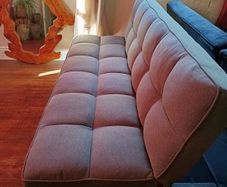 Dark Grey Modern Folding 3 Seater Fabric Sofa