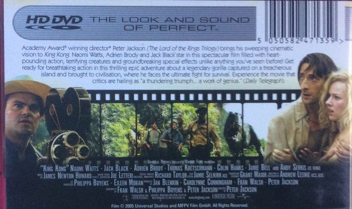 King Kong [2005] Naomi Watts, Jack Black & Adrien Brody [HD-DVD Movie]