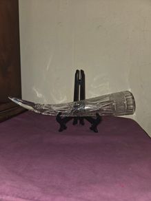 Vintage USSR Crystal Drinking Horn