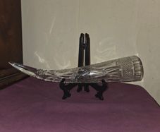 Vintage USSR Crystal Drinking Horn