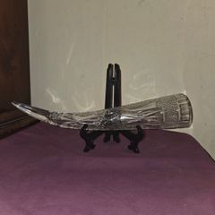 Vintage USSR Crystal Drinking Horn