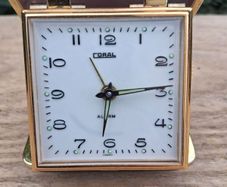 Mint Condition 1960's Coral Travel Alarm Clock