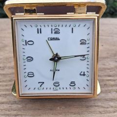 Mint Condition 1960's Coral Travel Alarm Clock