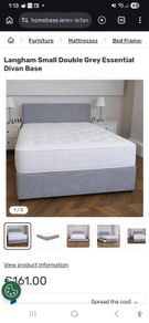 small double bed and mattress