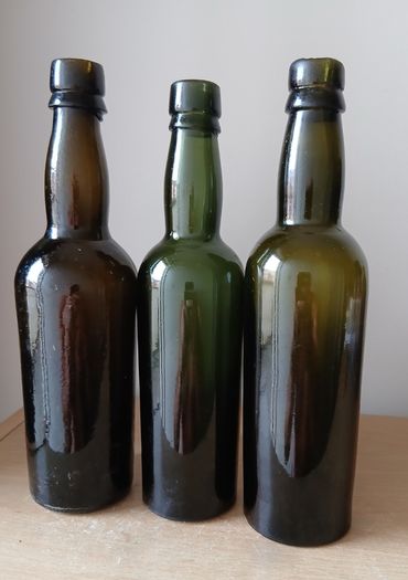 Lot of 3 vintage Guinness bottles