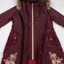 Joe Browns Burgundy Red Floral Embroidered Hooded Puffer Coat 14UK/42EU Image 2