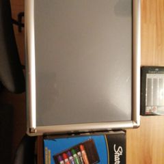 blackboard and markers
