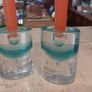 Fabulous Pair of Vintage 1980s Finnish Glass Candleholders by Iittala Glass, Arktia Candleholders from the Arkipelago Series Designed by Timo Sarpaneva, Design Year 1978. Image 4