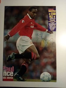 Paul Ince Manchester United Signed Magazine Page