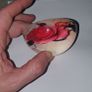 Vintage Style Domed Glass Rose Paperweight - Excellent Condition Image 3
