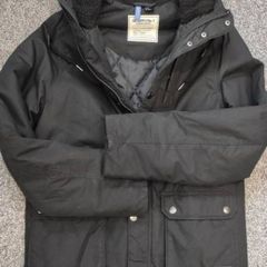 H&M Black winter parka for man/ tennager , size XS.