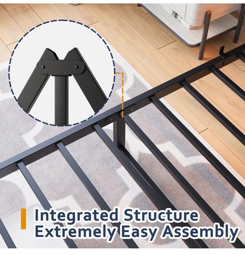 5ft Upholstered Bed Frame Kingsize with Charging Station/USB Ports and LED Lights