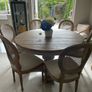 Dining table round 140cm with 6 rattan back chairs Image 6