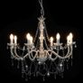 Chandelier with Beads White 8 x E14 Bulbs Image 6