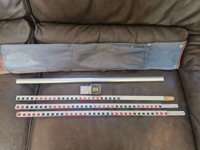 Vintage Measuring Surveyor's Staff Rod.