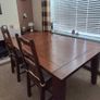 Solid Oak Extendable Dining Table, x6 Chairs Image 2