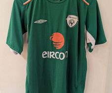 Authentic 2004 Republic of Ireland shirt jersey Eircom Umbro med mens