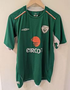 Authentic 2004 Republic of Ireland shirt jersey Eircom Umbro med mens